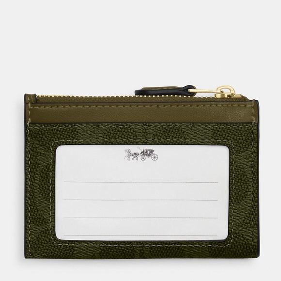 NWT coach Mini Skinny Id Case In Signature Canvas - Picture 2 of 5